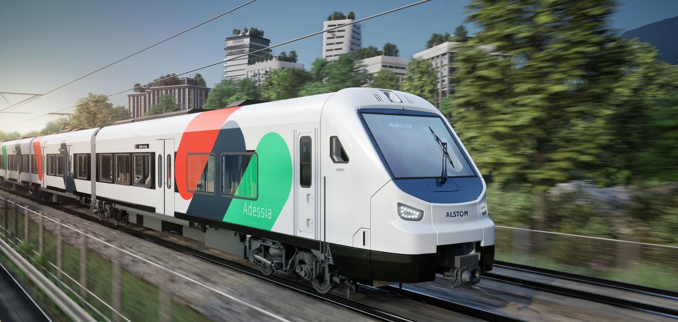 Copyright: ALSTOM SA 2023. Advanced & Creative Design Adessia commuter train hero image